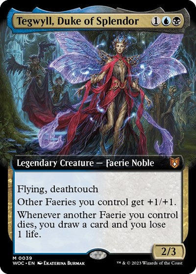Tegwyll, Duke of Splendor (Extended Art) (Commander: Wilds of Eldraine) Near Mint