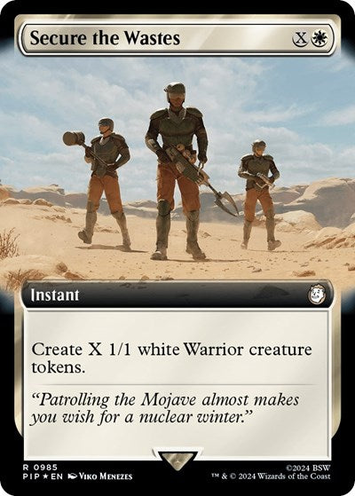 Secure the Wastes (Extended Art) (Surge Foil) (Universes Beyond: Fallout) Light Play Foil