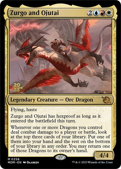 Zurgo and Ojutai (Promos: Prerelease Cards) Light Play Foil