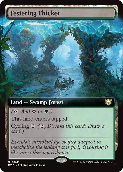 Festering Thicket (Extended Art) (Commander: Edge of Eternities) Near Mint
