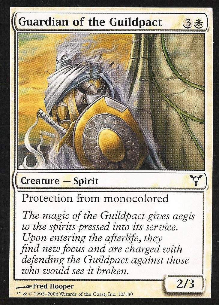 Guardian of the Guildpact (Dissension) Heavy Play Foil