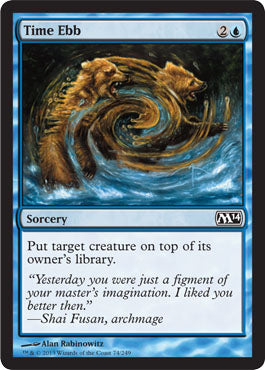 Time Ebb (Magic 2014 Core Set) Light Play Foil