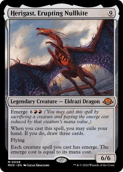 Herigast, Erupting Nullkite (Modern Horizons 3) Light Play Foil