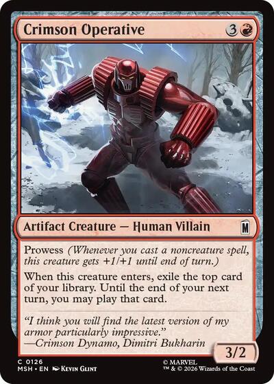 Crimson Operative (Marvel Super Heroes) Near Mint Foil