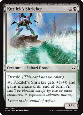 Kozilek's Shrieker (Oath of the Gatewatch) Light Play Foil