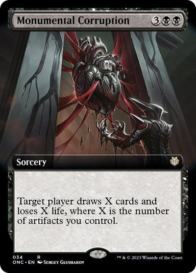 Monumental Corruption (Extended Art) (Commander: Phyrexia: All Will Be One) Near Mint Foil
