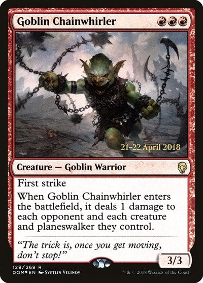Goblin Chainwhirler (Promos: Prerelease Cards) Light Play Foil