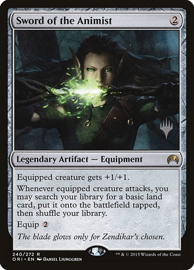 Sword of the Animist (Promo Pack: Theros Beyond Death) Light Play Foil