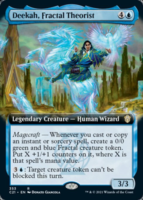 Deekah, Fractal Theorist (Extended Art) (Commander 2021 Strixhaven) Light Play