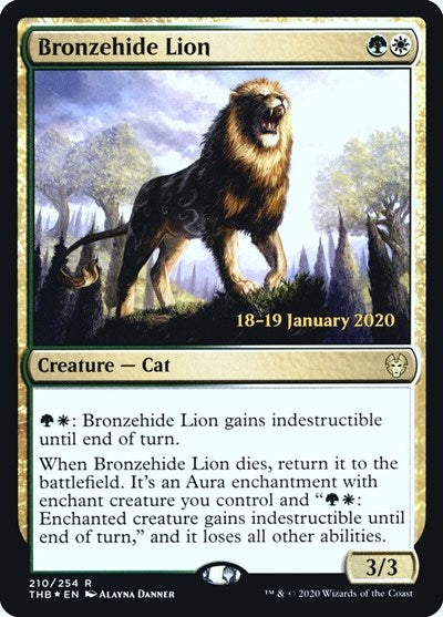 Bronzehide Lion (Promos: Prerelease Cards) Medium Play Foil
