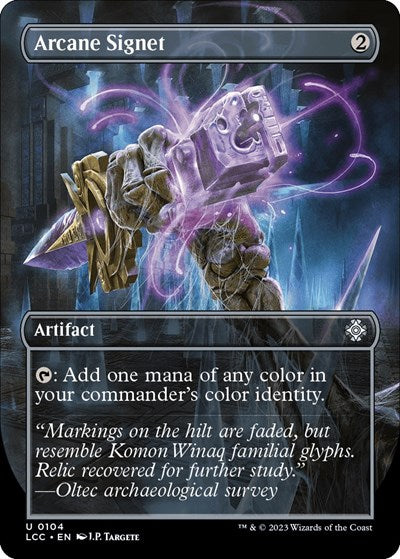 Arcane Signet (Borderless) (Commander: The Lost Caverns of Ixalan) Light Play Foil