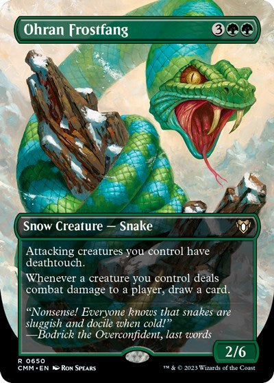 Ohran Frostfang (Borderless) (Commander Masters) Near Mint Foil