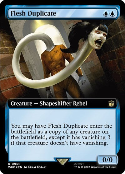 Flesh Duplicate (Extended Art) (Surge Foil) (Universes Beyond: Doctor Who) Near Mint Foil