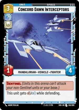 Concord Dawn Interceptors (Shadows of the Galaxy) Near Mint Foil