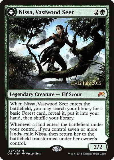 Nissa, Vastwood Seer (Promos: Prerelease Cards) Light Play Foil