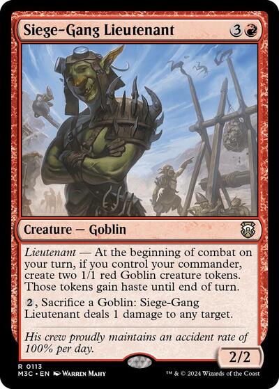 Siege-Gang Lieutenant (Commander: Modern Horizons 3) Light Play
