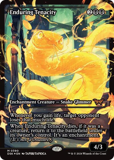 Enduring Tenacity (Japan Showcase) (Duskmourn: House of Horror) Near Mint Foil