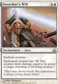 Sinstriker's Will (Guildpact) Medium Play Foil