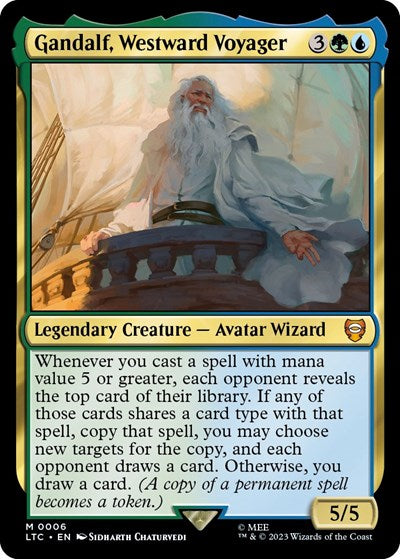 Gandalf, Westward Voyager (Commander: The Lord of the Rings: Tales of Middle-earth) Near Mint Foil