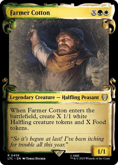 Farmer Cotton (Showcase Scrolls) (Commander: The Lord of the Rings: Tales of Middle-earth) Light Play Foil