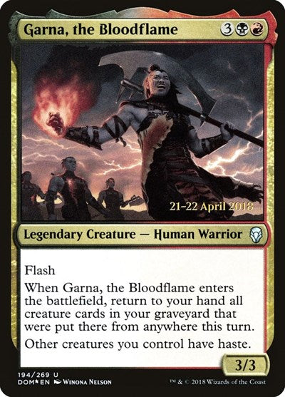 Garna, the Bloodflame (Promos: Prerelease Cards) Medium Play Foil