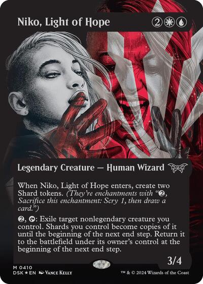 Niko, Light of Hope (Showcase) (Textured) (Duskmourn: House of Horror) Near Mint Foil