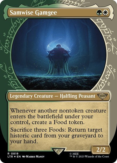Samwise Gamgee (Showcase) (Surge Foil) (Universes Beyond: The Lord of the Rings: Tales of Middle-earth) Light Play Foil