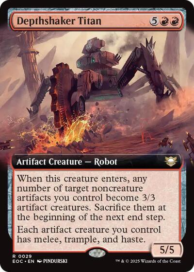 Depthshaker Titan (Extended Art) (Commander: Edge of Eternities) Light Play