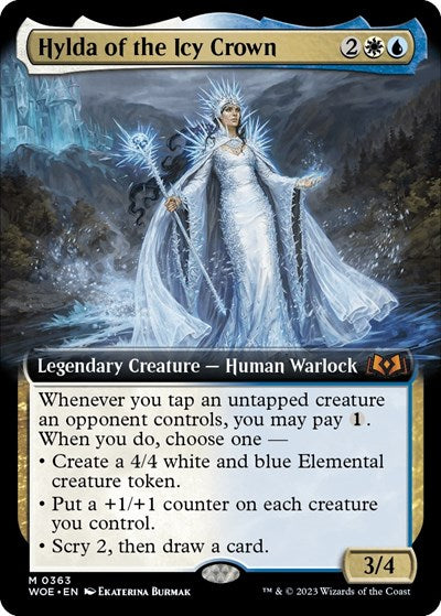 Hylda of the Icy Crown (Extended Art) (Wilds of Eldraine) Light Play