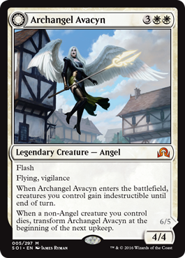 Archangel Avacyn (Ayacyn the Purifier) (Shadows Over Innistrad) Heavy Play
