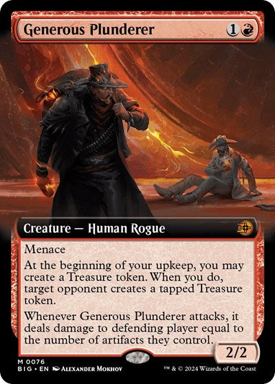 Generous Plunderer (Extended Art) (Outlaws of Thunder Junction: The Big Score) Near Mint