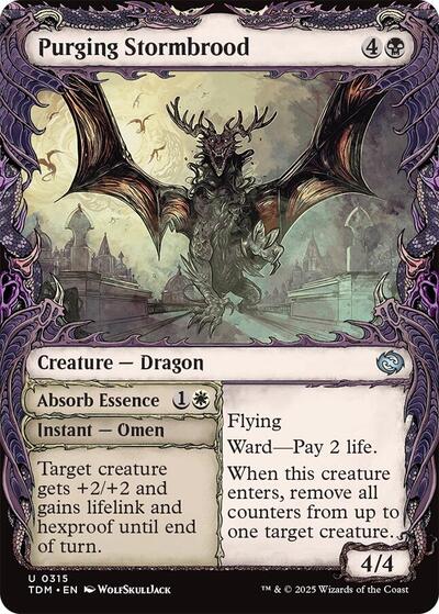 Purging Stormbrood (Showcase) (Tarkir: Dragonstorm) Light Play