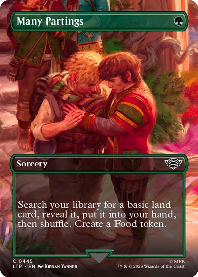 Many Partings (Borderless) (Universes Beyond: The Lord of the Rings: Tales of Middle-earth) Light Play Foil
