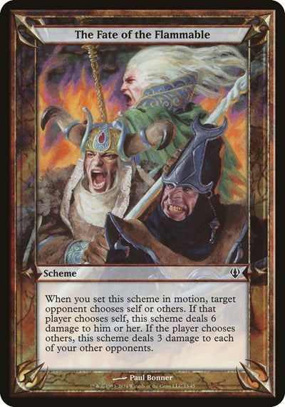 The Fate of the Flammable (Archenemy) (Oversize Cards) Near Mint