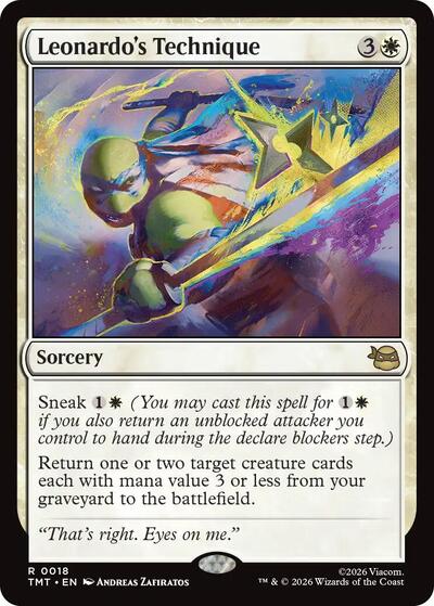 Leonardo's Technique (Teenage Mutant Ninja Turtles) Near Mint Foil