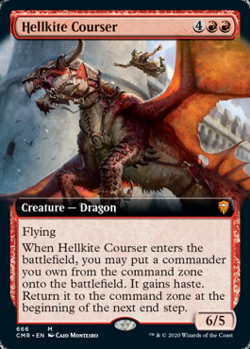Hellkite Courser (Extended Art) (Commander Legends) Near Mint Foil