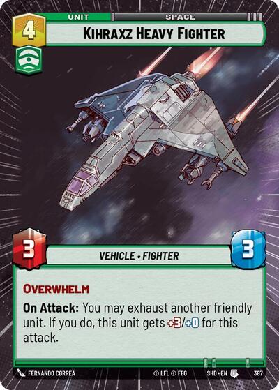Kihraxz Heavy Fighter (Hyperspace) (Shadows of the Galaxy) Near Mint Foil