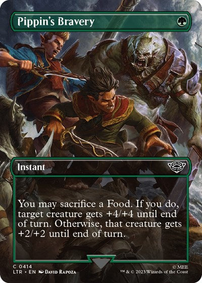 Pippin's Bravery (Borderless) (Universes Beyond: The Lord of the Rings: Tales of Middle-earth) Medium Play Foil