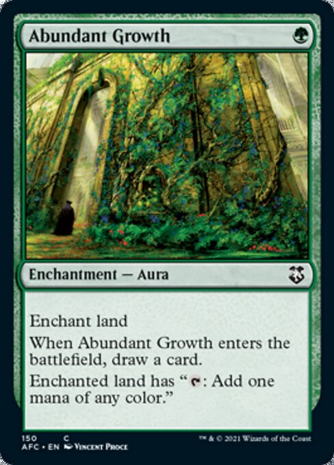 Abundant Growth (Commander 2021 Forgotten Realms) Light Play