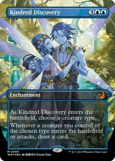 Kindred Discovery (Anime Borderless) (Confetti Foil) (Wilds of Eldraine: Enchanting Tales) Near Mint Foil