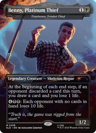 Benny, Platinum Thief - Tinybones, Trinket Thief (Secret Lair) Light Play Foil