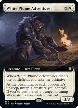 White Plume Adventurer (Extended Art) (Commander Legends: Battle for Baldur's Gate) Near Mint Foil