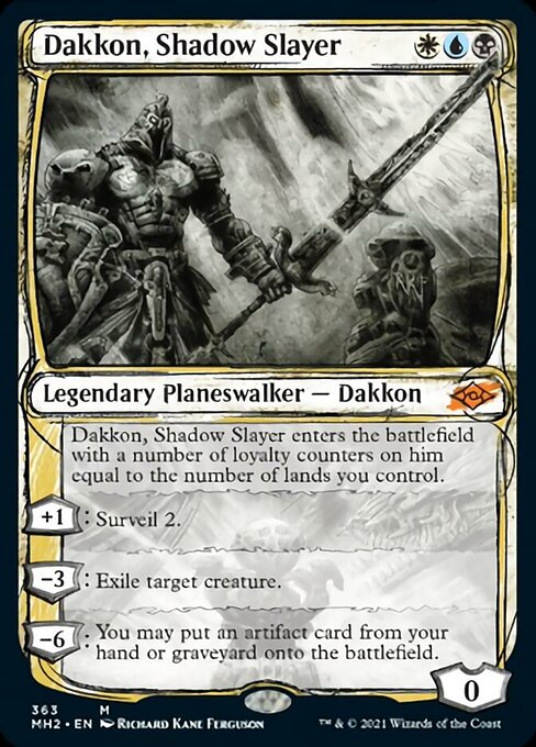 Dakkon, Shadow Slayer (Showcase) (Modern Horizons 2) Light Play