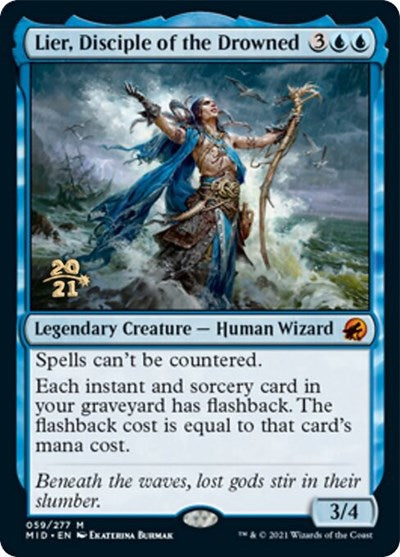 Lier, Disciple of the Drowned (Promos: Prerelease Cards) Light Play Foil