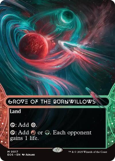 Grove of the Burnwillows (0017) (Borderless) (Stellar Sights) Near Mint Foil