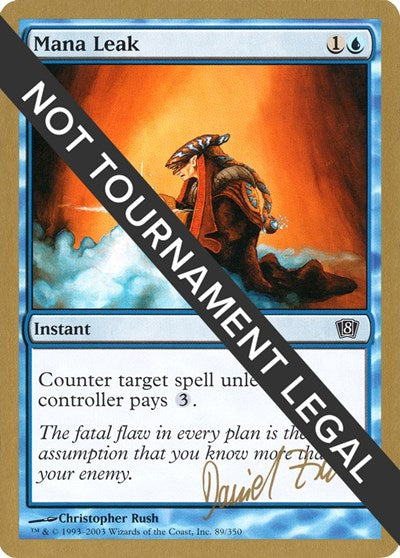 Mana Leak - 2003 Daniel Zink (8ED) (World Championship Decks) Light Play