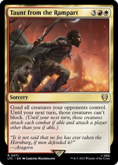Taunt from the Rampart (Commander: The Lord of the Rings: Tales of Middle-earth) Light Play