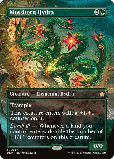 Mossborn Hydra (Borderless) (Foundations) Near Mint