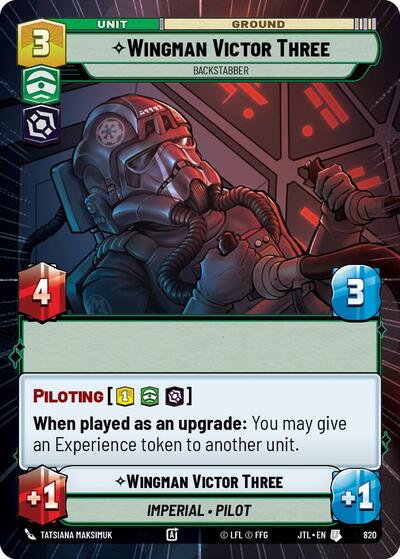 Wingman Victor Three Backstabber (Hyperspace Foil) (Jump to Lightspeed) Near Mint Foil