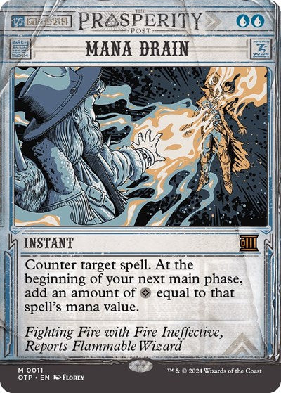 Mana Drain (Outlaws of Thunder Junction: Breaking News) Damaged / Poor